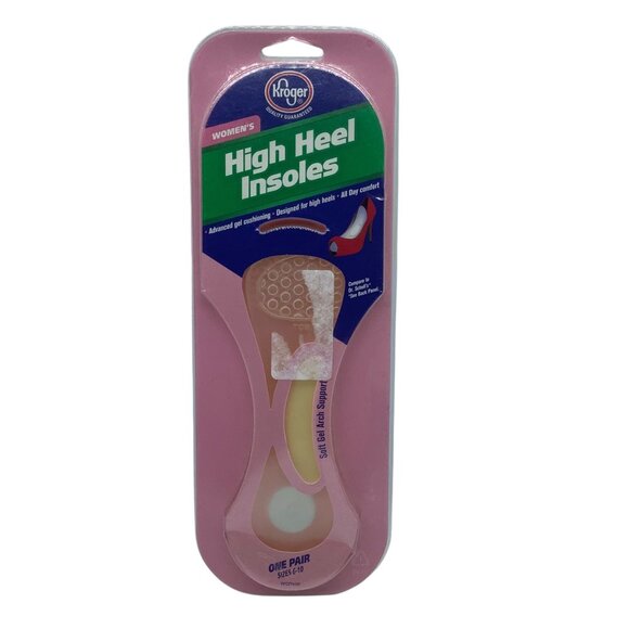 Womens High Heel Insoles Kroger Gel Cushioning Soft Arch Support Size 5-10 - Picture 1 of 2